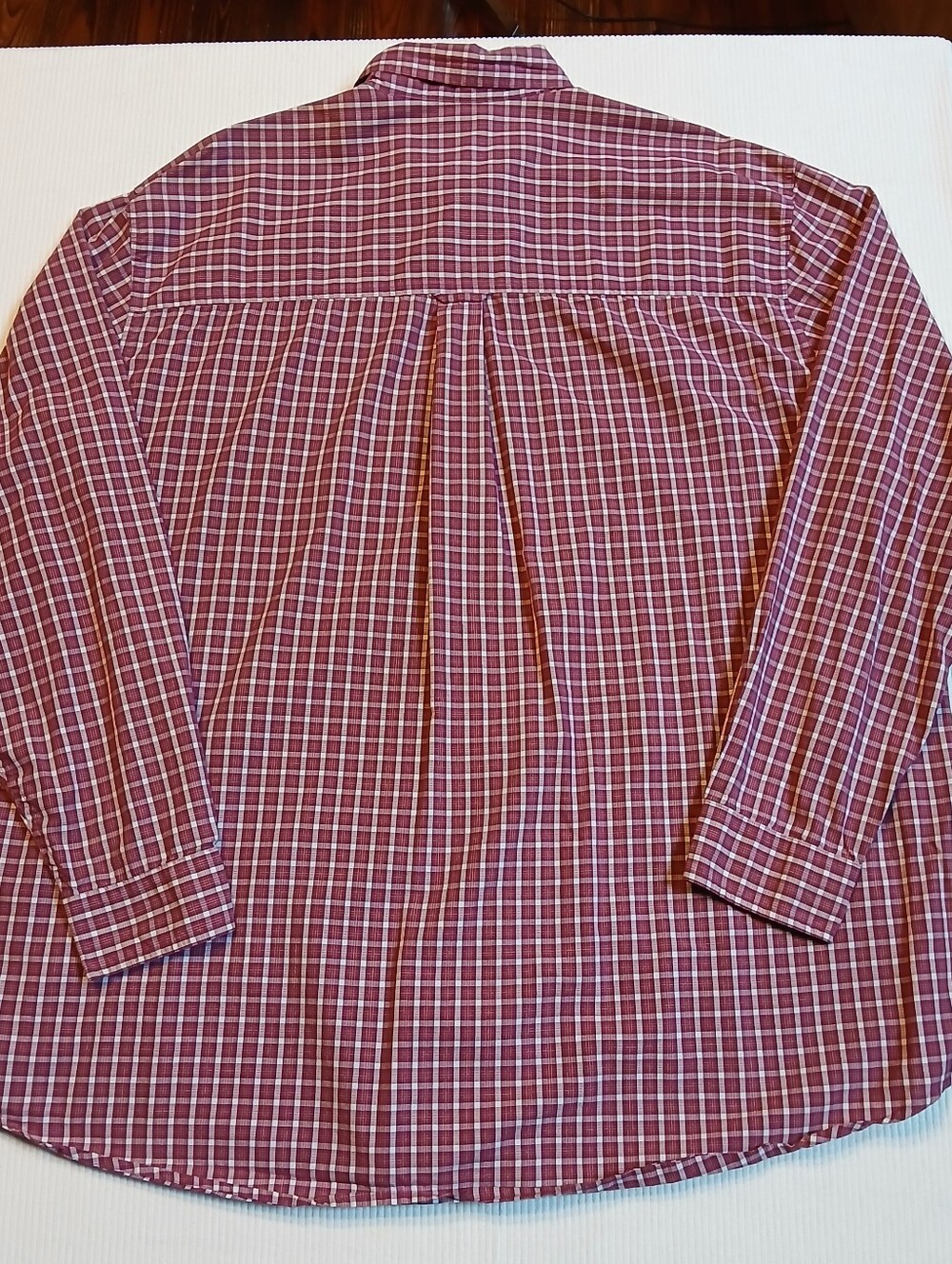Chaps Men's 3XL Button Down Shirt Red Plaid Long Sleeve Pocket Logo Easy Care - Picture 8 of 8